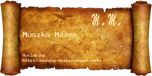 Muszka Mózes névjegykártya
